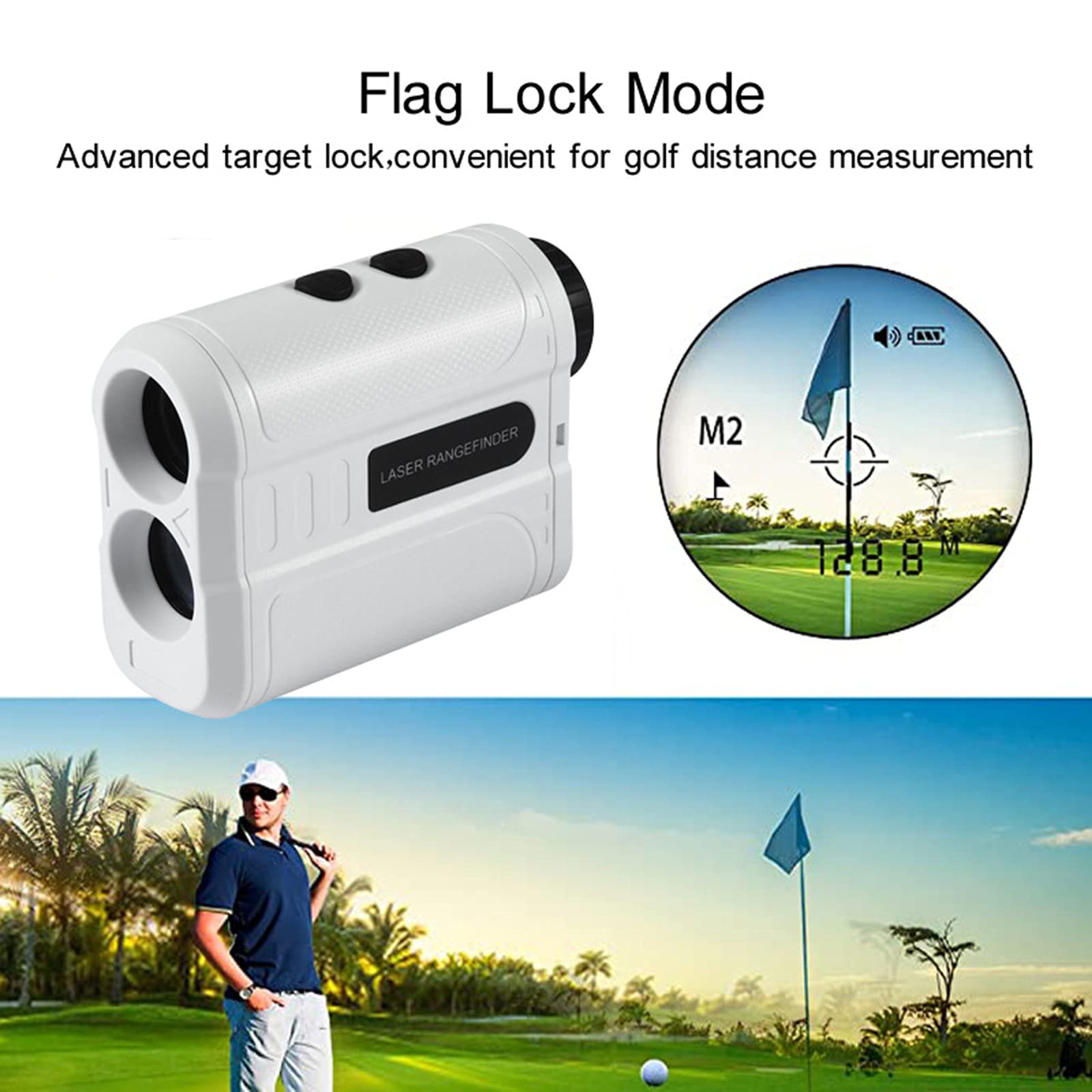600M telémetro de Golf telémetro de Velocidad telémetro monocular Digital m/Yarda, Utilizado para la medición de ingeniería