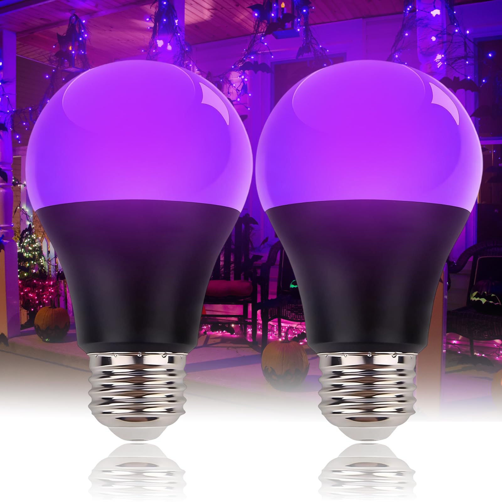 Lot De 6 9w Ampoules UV De Lumière Noire Avec éclairage