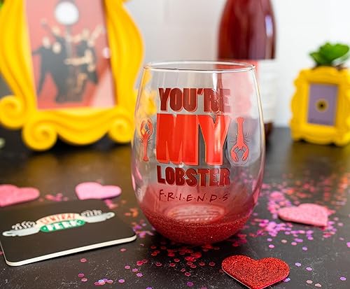 Miniatura 2 de Friends TV Show "You're My Lobster" - Copa de vino sin tallo con forma de lágrima | Vaso para mimosas, cócteles | Utensilios de bar para el hogar