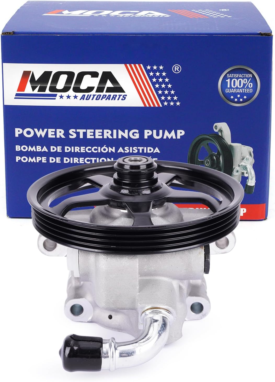 MOCA Power Steering Pump with Pulley fits 2009-2012 for Ford Flex 3.5L, 2010-2012 Taurus 3.5L, 2009-2012 for Lincoln MKS 3.7L, 2010-2012 MKT 3.7L