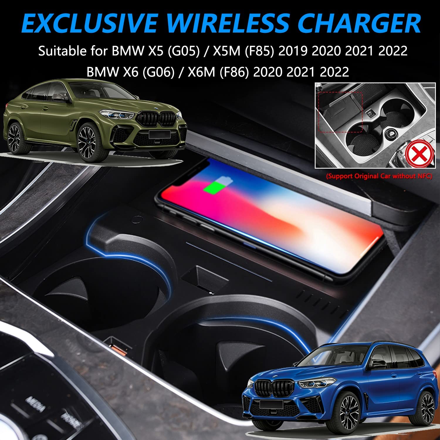 Amazon.com: Wireless Car Charger for BMW X5/X6/X5M/X6M 2019-2022 