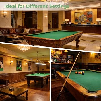Professional Pool Table Felt, 8FT Billiard Pool Table Cloth, Polyester Felt Replacement Kit, Snooker Accessories with Cushion Cloth Strips for Club, Game Rooms, Home