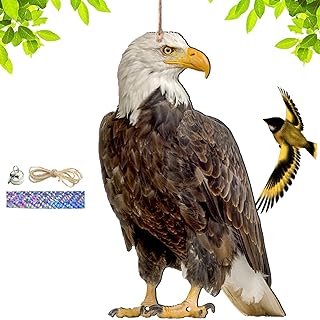 Farm Protector Bird Scarer | Garden Protector Bird Repeller Pendant - Scarer Pendant Decorative with Bell, Realistic Fake Owl Bird Scarecrow, Scare Birds Away Kumprohu