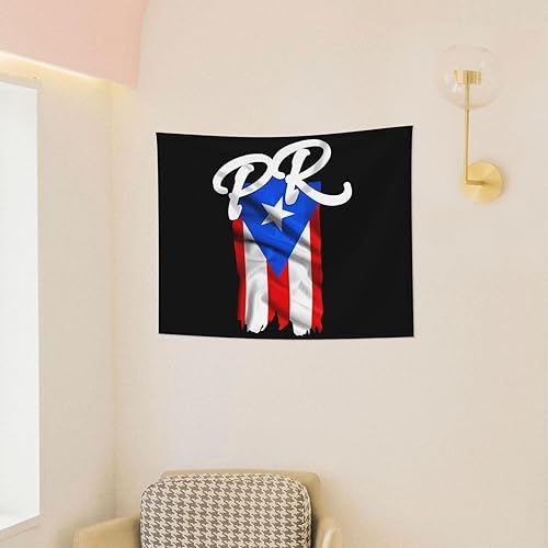 Miniatura 4 de Tapiz decorativo para pared, diseño de bandera de Puerto Rico Pr Puerto Rico Boricua Pride 2, tapiz para colgar en la pared, manteles de arte hippie