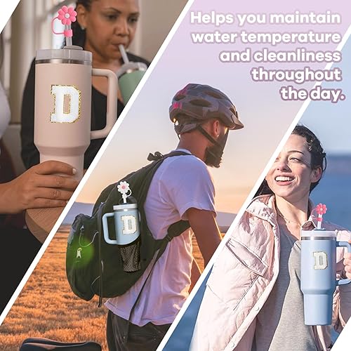 Miniatura 6 de Mity rain Juego de 10 accesorios para vasos Stanley de 30 onzas y 40 onzas, tapa de popote para vaso Stanley, tapón redondo y cuadrado a prueba de