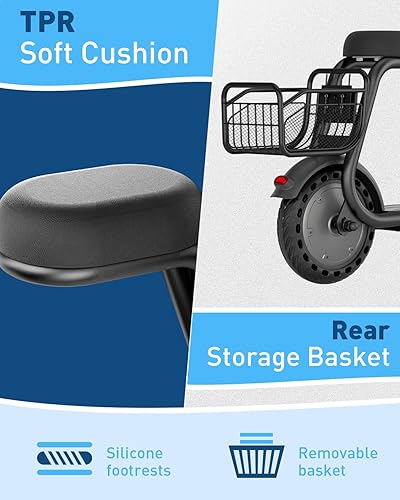 Miniatura 5 de Hiboy ES1Q2 Lite Electric Scooter with Seat for Kids Ages 410, LED Lights, UL Certified, 6.59.3 MPH, 40100W Motor, Easy Control