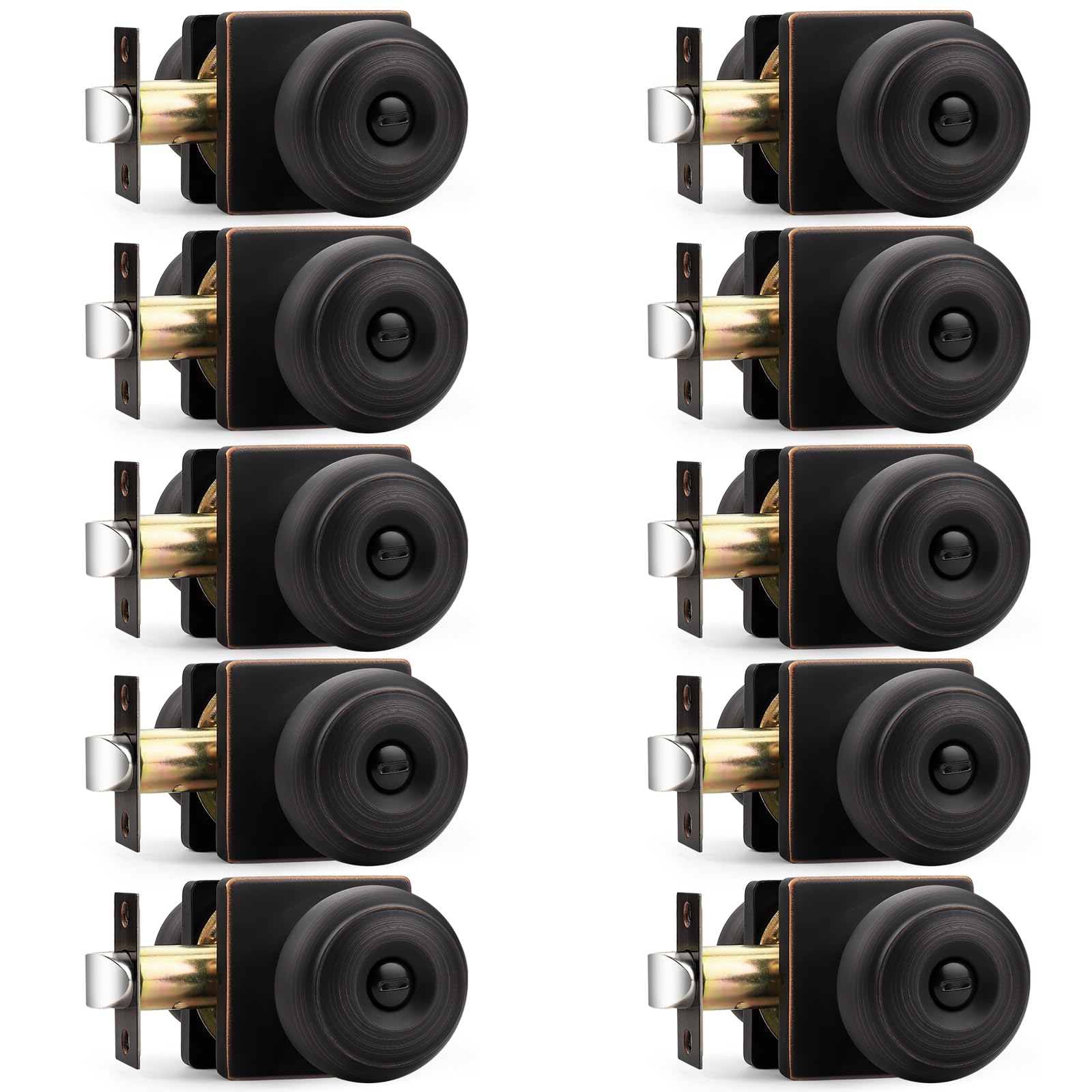 Probrico Brushed Nickel Door Knobs - Lockable & FREE SHIPPING -15 Probrico Brushed Nickel Door Knobs - Lockable & FREE SHIPPING -15