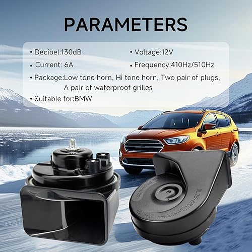 Vista 39 de FARBIN Bocina de coche compatible con Toyota/Lexus/Subaru 12V Bocinas automáticas impermeables con 1 a 2 tapones de bocina para Toyota