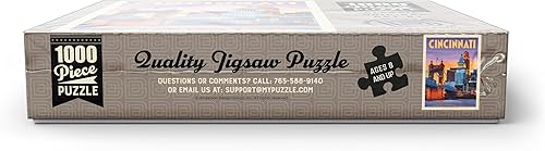 Miniatura 10 de Cincinnati, OH Riverfront, póster vintage, rompecabezas de 1000 piezas prémium para adultos