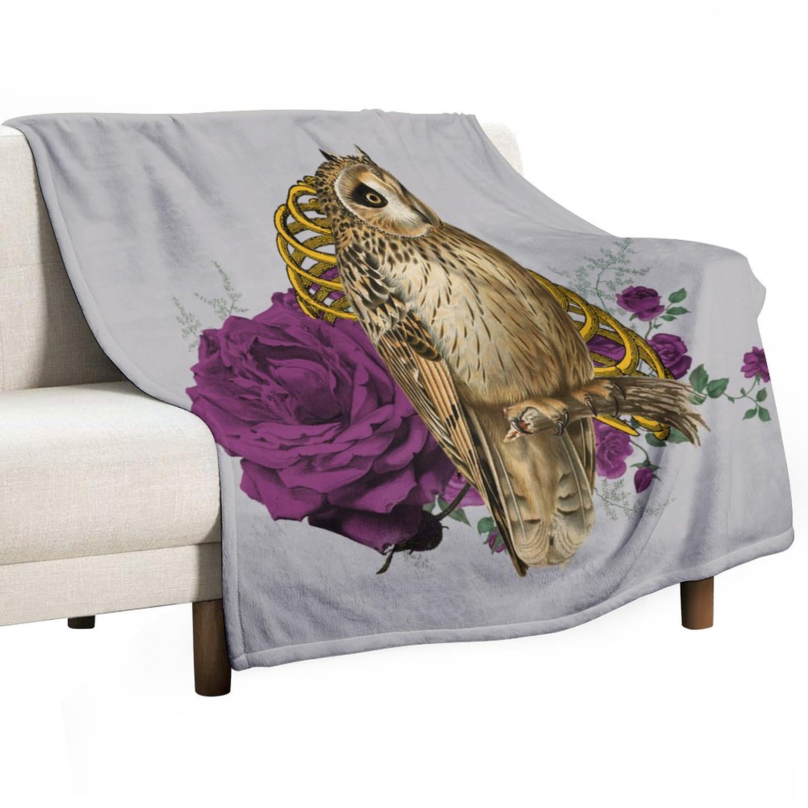 Couverture polaire Halloween hibou pour réchauffer vos soirées canapé