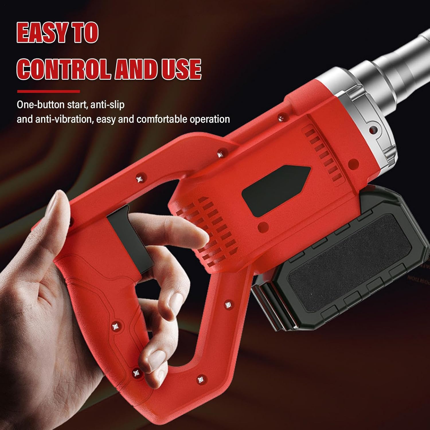 5.9 FT Electric Concrete Vibrating Tool Power Concrete Screed Vibratory,Power Concretes Vibrators for Achieve Smooth Cement Finishing 3000-6000 RPM with 2500MA Battery Life 1.5 Hours 21V 60W