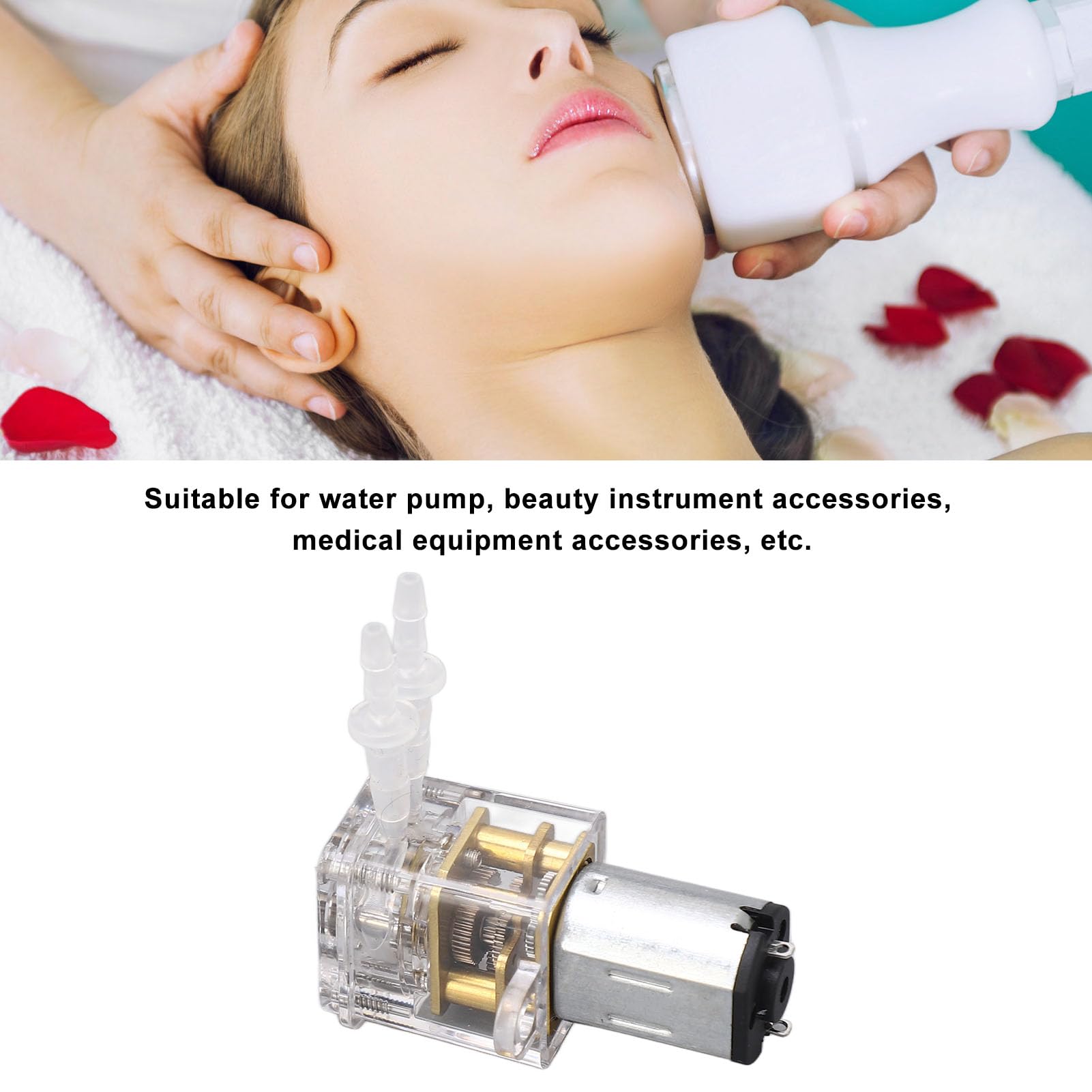 Micro Peristaltic Pump, Micro Flow Peristaltic Pump 0.001m Rated Lift Metal Self Priming Pump Peristaltic Liquid Pump for Beauty Medical Instruments G15(G15-3V)