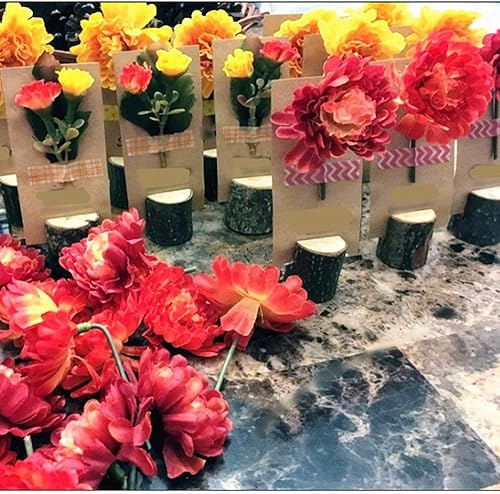 Miniatura 5 de Senover Soporte de números de mesa de madera rústica, soporte de tarjeta de lugar de madera, para fiestas, bodas, tarjetas de nombre, tarjeta de