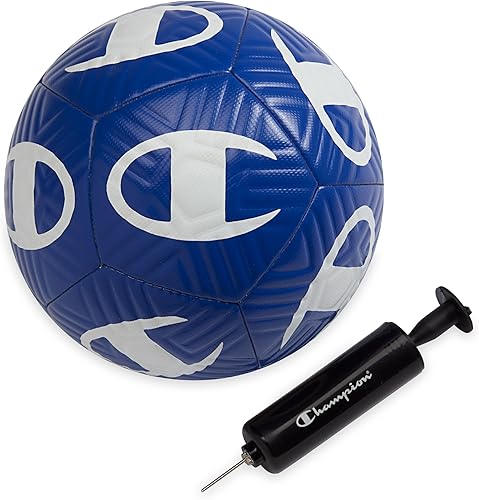 Miniatura 13 de Champion Playmaker Logo Deflated Soccer Ball with Pump, Size 5 Soccer Ball, Durable Panels for Kids, Youth & Adults, Indoor/Outdoor Training Ball
