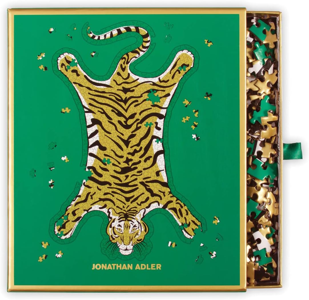Galison Jonathan Adler Safari Shaped Puzzle, 750 Pieces, 19” x 29.25” – Shaped Jigsaw Puzzle Featuring Iconic Art by Jonathan Adler – Thick, Study Pieces, Challenging Family Activity, Great Gift Idea