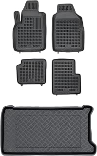 M MOTOS Rubber Car Mats & Car Shoes Plastic Mats for Fiat 500 from 2020, Fiat 500 from 2007 Improve Your Travel Comfort with Non-Slip Mat Car - All Weather Floor Mats, Dirt Protection