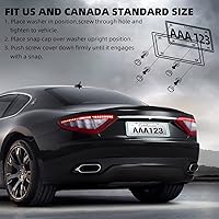 Vista 7 de Paquete de 2 marcos de silicona para matrícula, cubierta delantera y trasera, soporte para placa de matrícula a prueba de óxido, a prueba