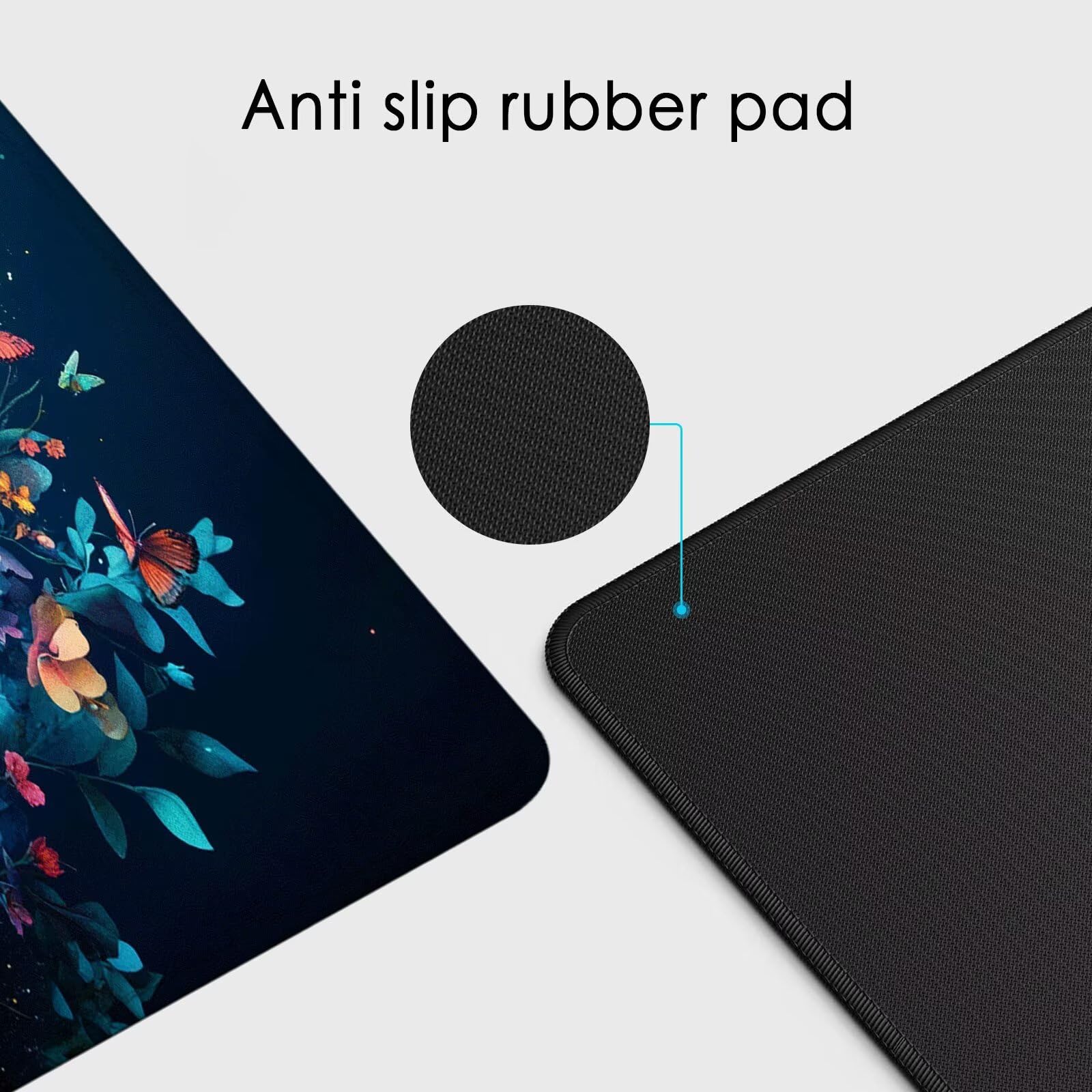 Duża podkładka pod mysz na biurko, 1400 x 600 x 3 mm, gamingowa podkładka pod mysz, antypoślizgowa podstawa, zszyte krawędzie, zwiększona precyzja prędkości, mata komputerowa, mata ochronna na biurko