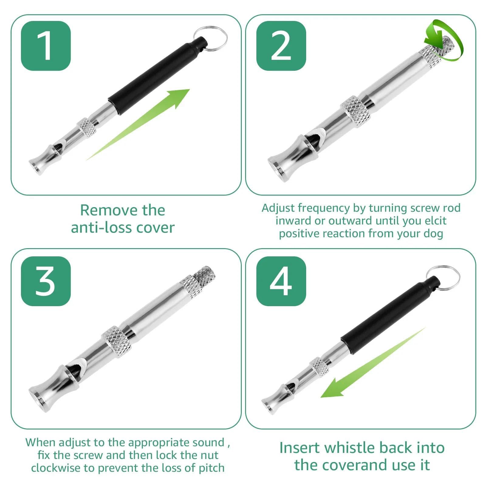 Dog Whistles Clicke Training Set, Portable Supersonic Silent Dog Training Whistles with lanyard, Dogs Whistle to Stop Barking - Image 3