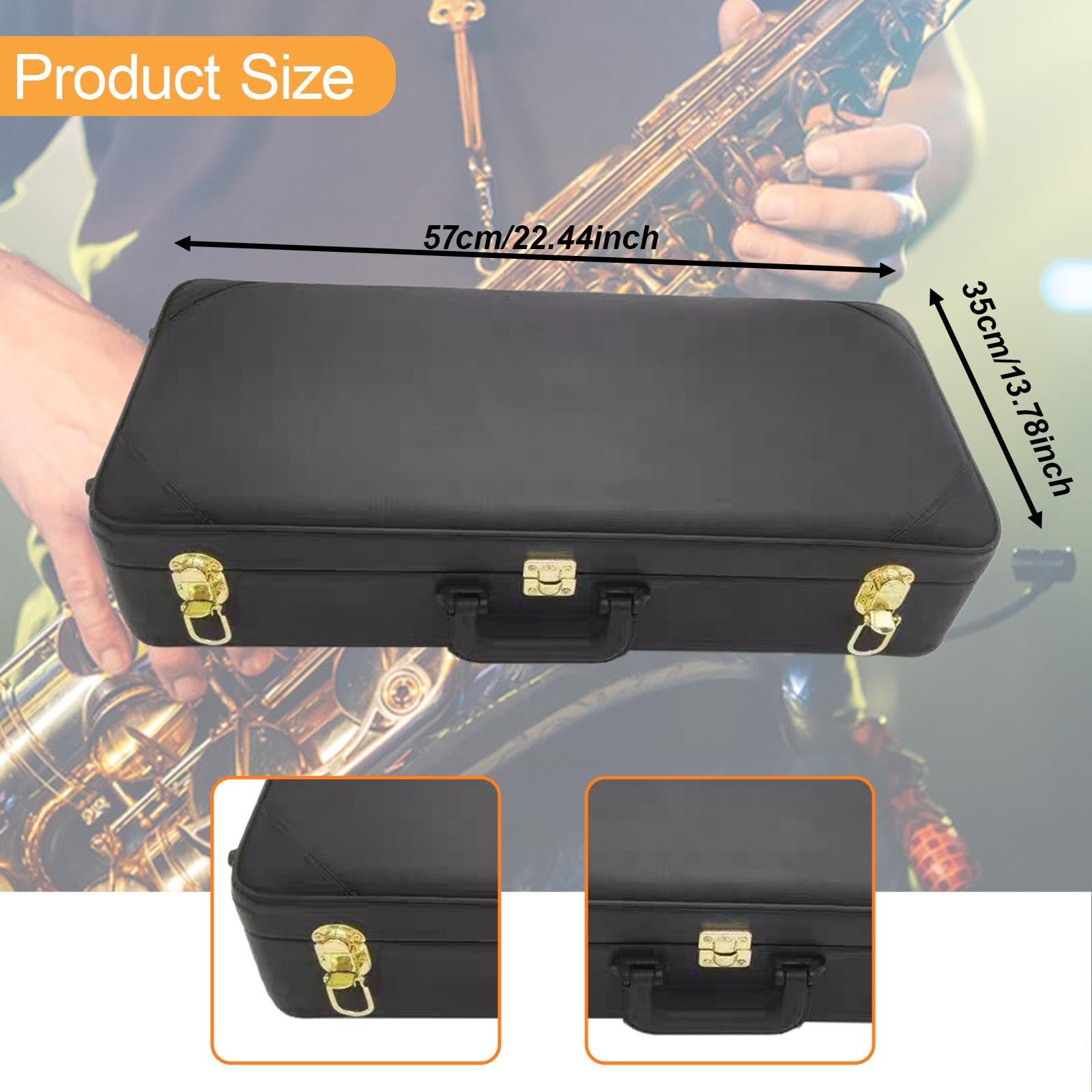 Generic Custodia per Strumenti a Fiato in Similpelle con Interno Imbottito, di Chiusura, Maniglia per Il Trasporto, Custodia Rigida Portatile Adatta a, per Tromba