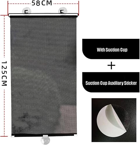 Miniatura 10 de Persiana enrollable telescópica para interiores, con ventosas, aislamiento térmico, anti-UV, para apartamento, dormitorio, sala de estar, oficina, 4