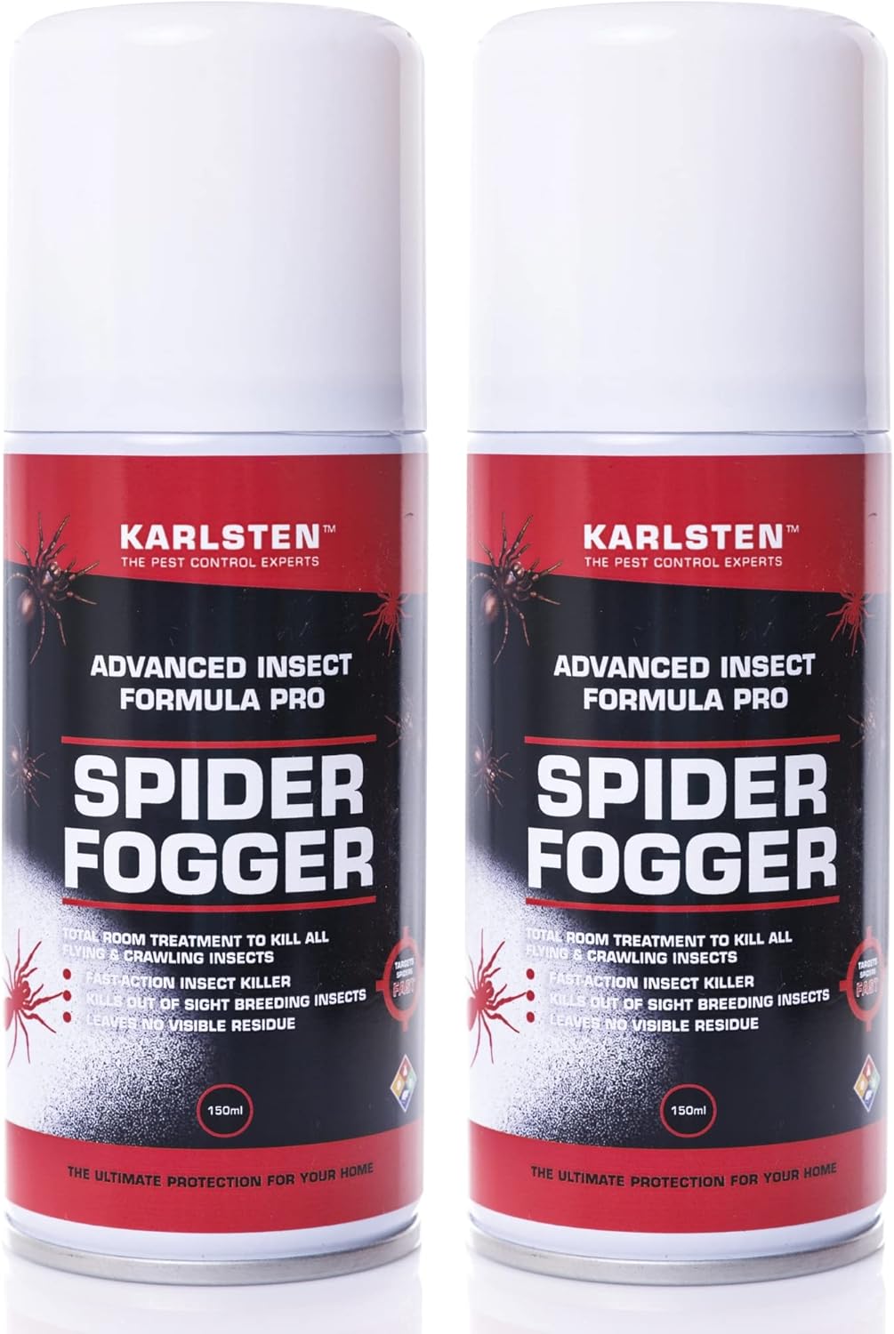 Karlsten Spider Killer Spray Fogger x 2 Indoor Max Strength Spider