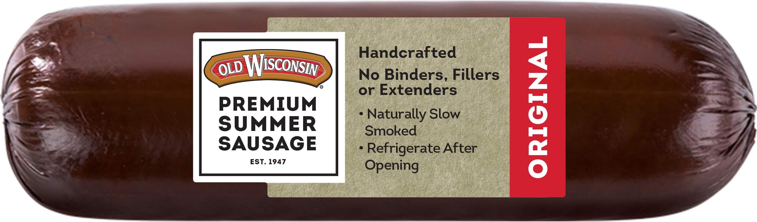 - Old Wisconsin Premium Summer Sausage, 100% Natural Meat, Charcuterie, Ready to Eat, High Protein, Low Carb, Keto, Gluten Free, Original Flavor, 8 Ounce