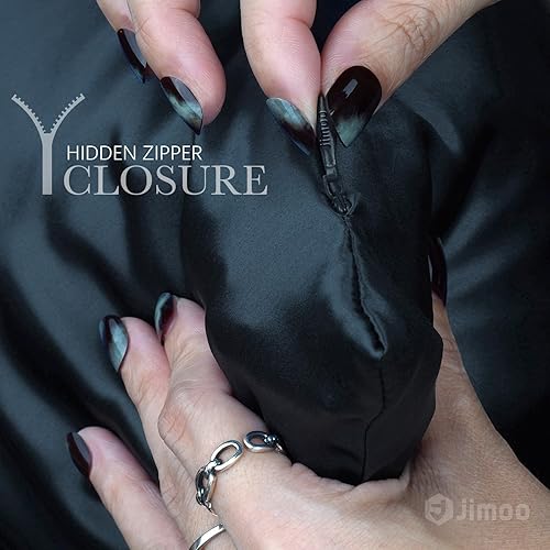 Vista 54 de Funda de almohada 100% seda de morera para cabello y piel, 22 Momme seda natural pura de ambos lados con cremallera, funda de almohada para mujeres