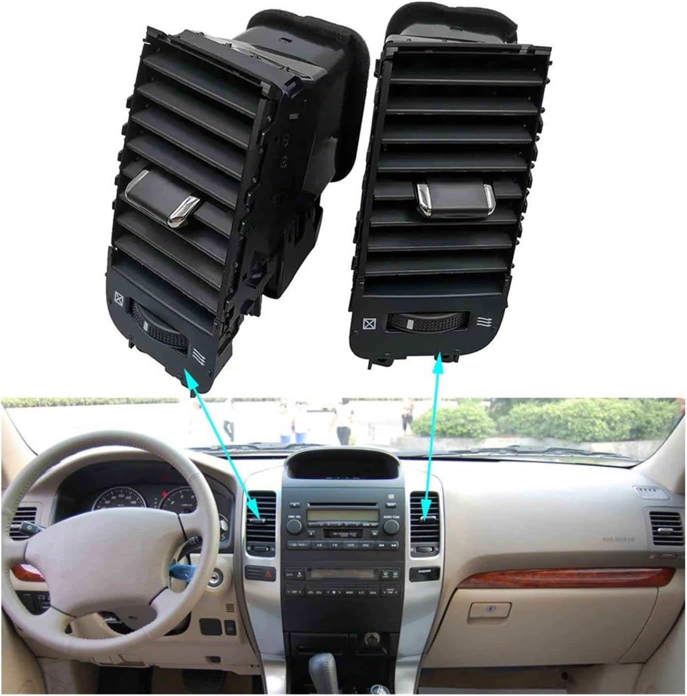 エアコンエアアウトレット ランドクルーザー用 プラド120 FJ120 2003