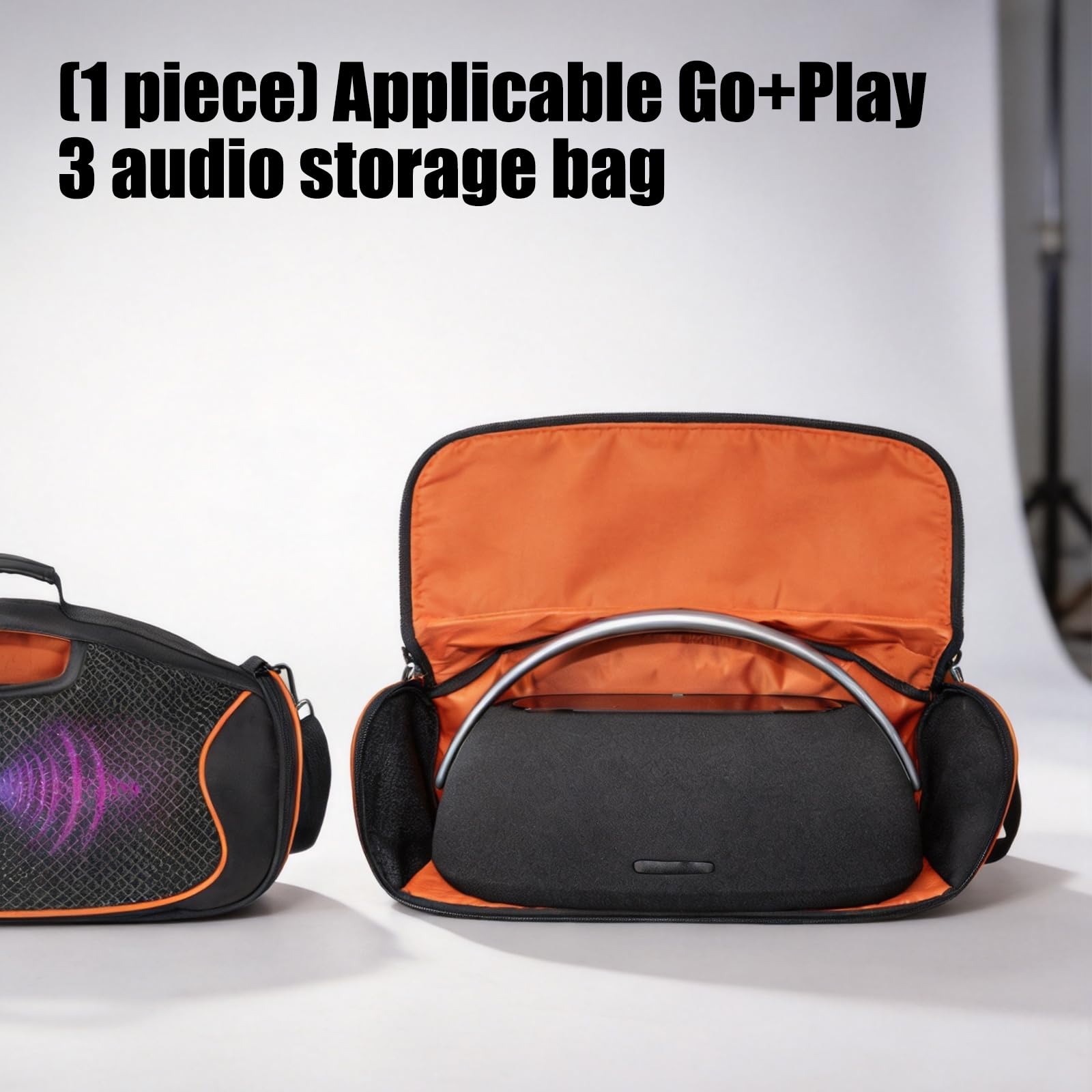 Custodia per Go+Play 3 Attrezzatura Guscio Rigido in Eva Costruzione con Apertura Piatta Interno Imbottito Tracolla Staccabile Opzione Trasporto organizzato Durante i Viaggi Picnic