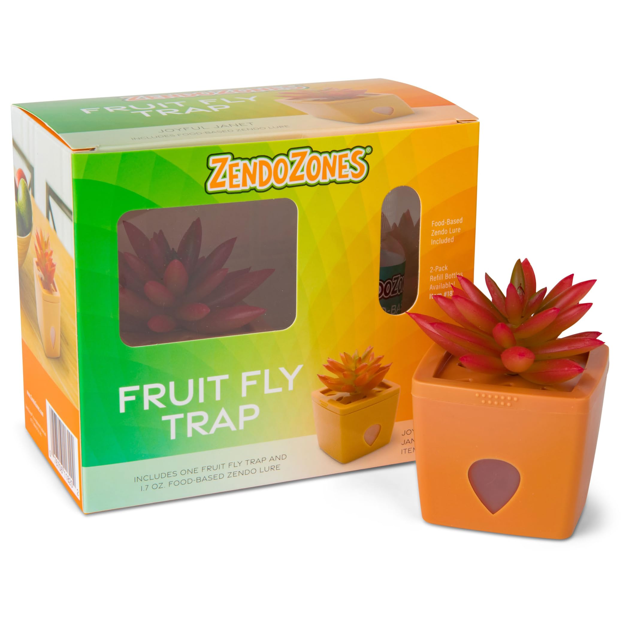 Amazon.com: ZendoZones® Fruit Fly Trap Joyful Janet, Terra Cotta