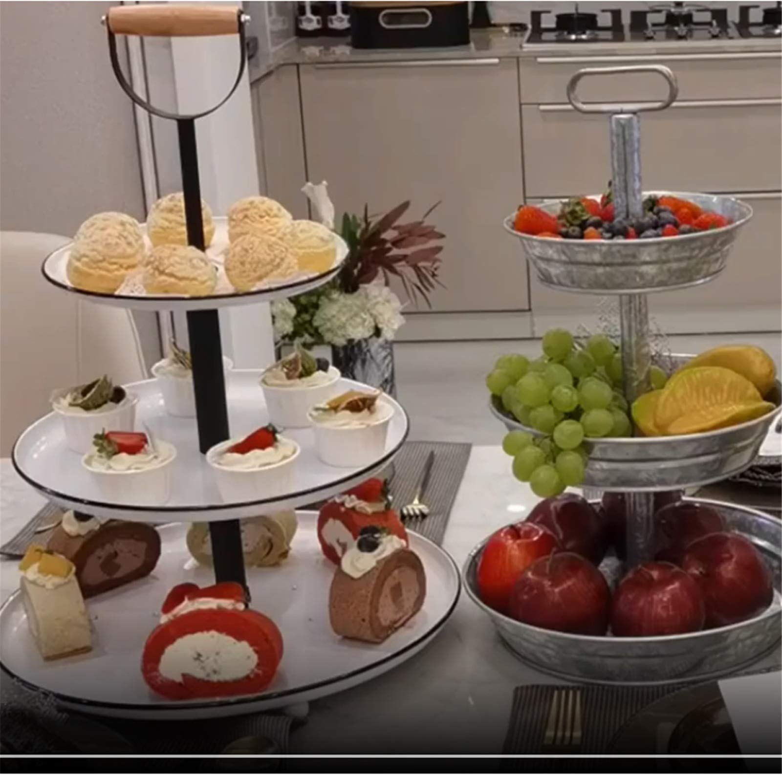 Présentoirs à Gâteaux Présentoir à gâteau de mariage en métal, présentoir , maison pour Fêtes Mariages et Anniversaires