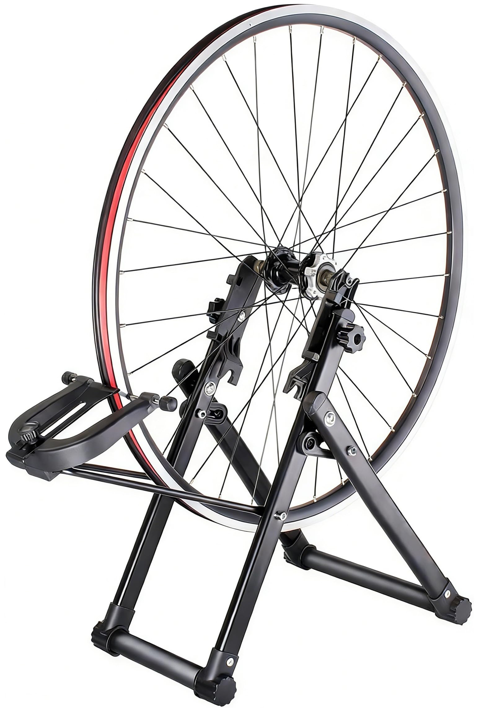 Support de Centrage pour Roues de Vélo, Stand de Réparation et d'entretien pour Vélo Lourds, Support de Réparation de Vélo Pliable en Alliage d'aluminium, pour VTT, Vélos de Route