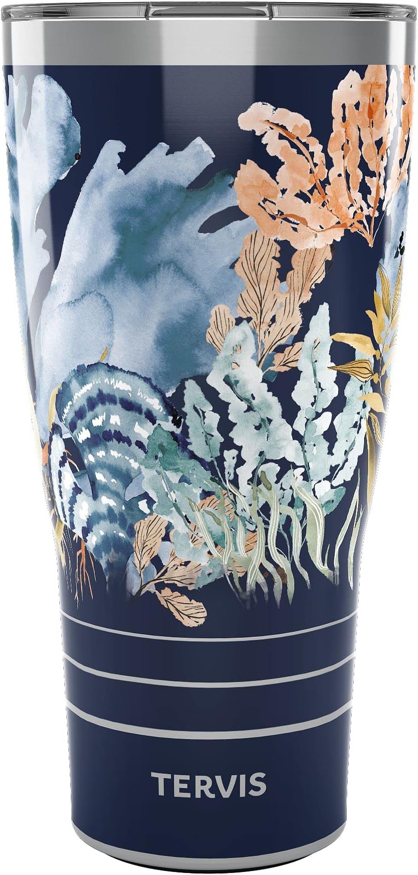 Traveler Sara Berrenson Deep Sea Kelp Triple Walled Insulated Tumbler Travel Cup Keeps Drinks Cold & Hot, 30oz, Stainless Steel