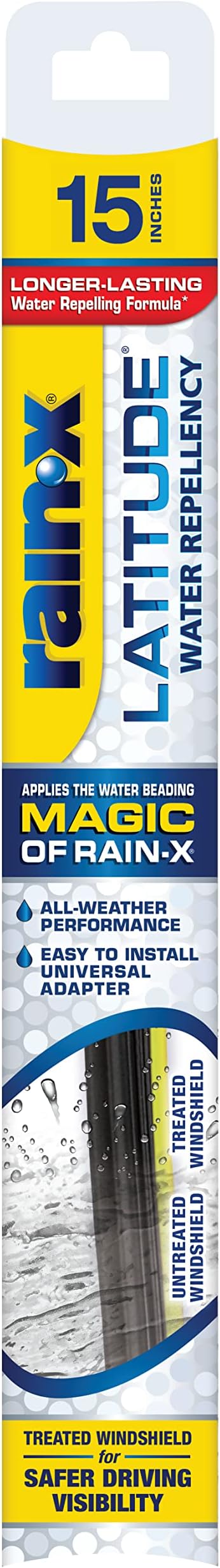 Rain-X 5079273-2 2-in-1 Latitude Water Repellency Wiper Blade 15-Inch