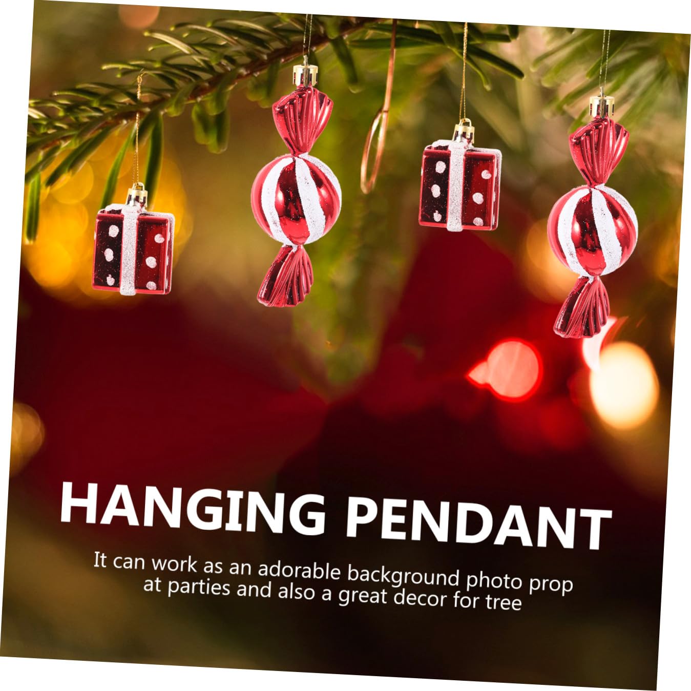 SOIMISS 16stücke Teiliges Weihnachtsbaum-hängedekoration Mit Geschenkbox Und Zuckerstangen Farbige Xmas Ornamente Für Festliche Tisch Und Baumschmuckgestaltung