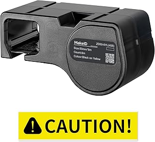 MakeID D50 All-Weather PET Label Cartridge for Indoor/Outdoor Component and Equipment Labeling, Safety Identification, Asset Tracking, Electrical Labeling