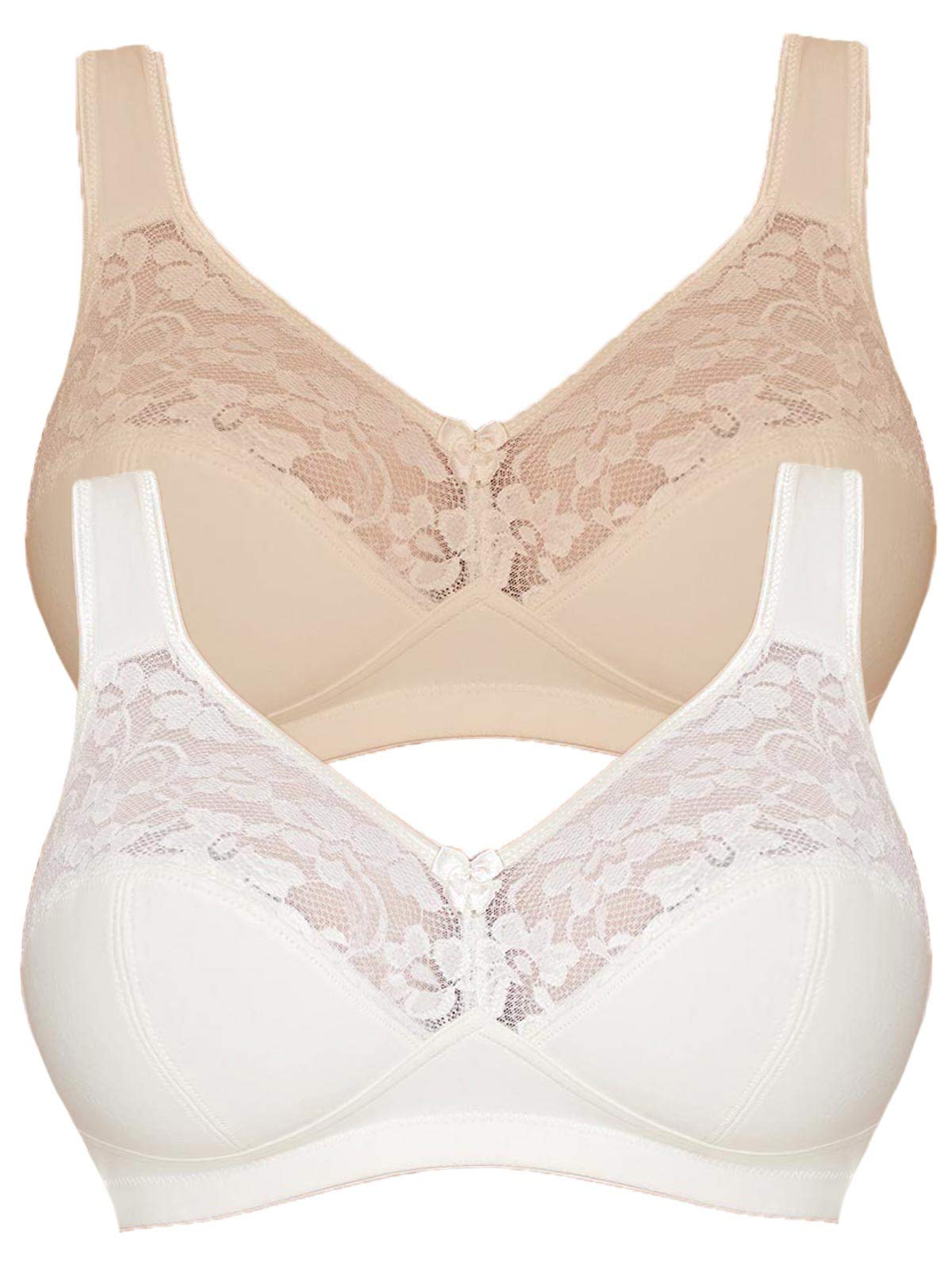 Susa Susa Women's O. Underwire Bra 27931 Sujetador sin Aros Mujer (Pack de 2)