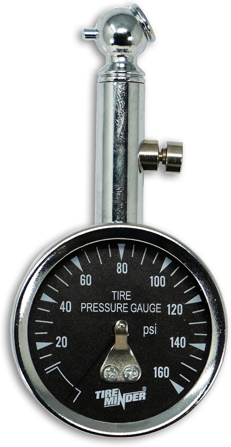 Tire Pressure Gauge | Stick Style Dial Tool | 10-160 PSI Range | Analog Display | Pressure Relief Valve