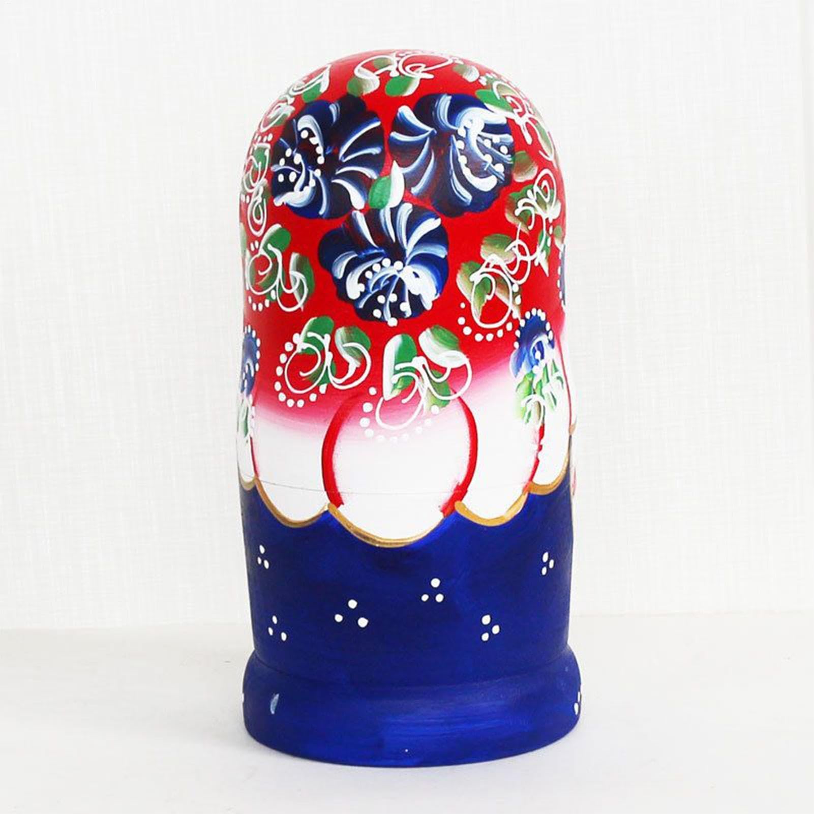 Generisch Set di 7 bambole russe Matrjoschka in legno, margherite