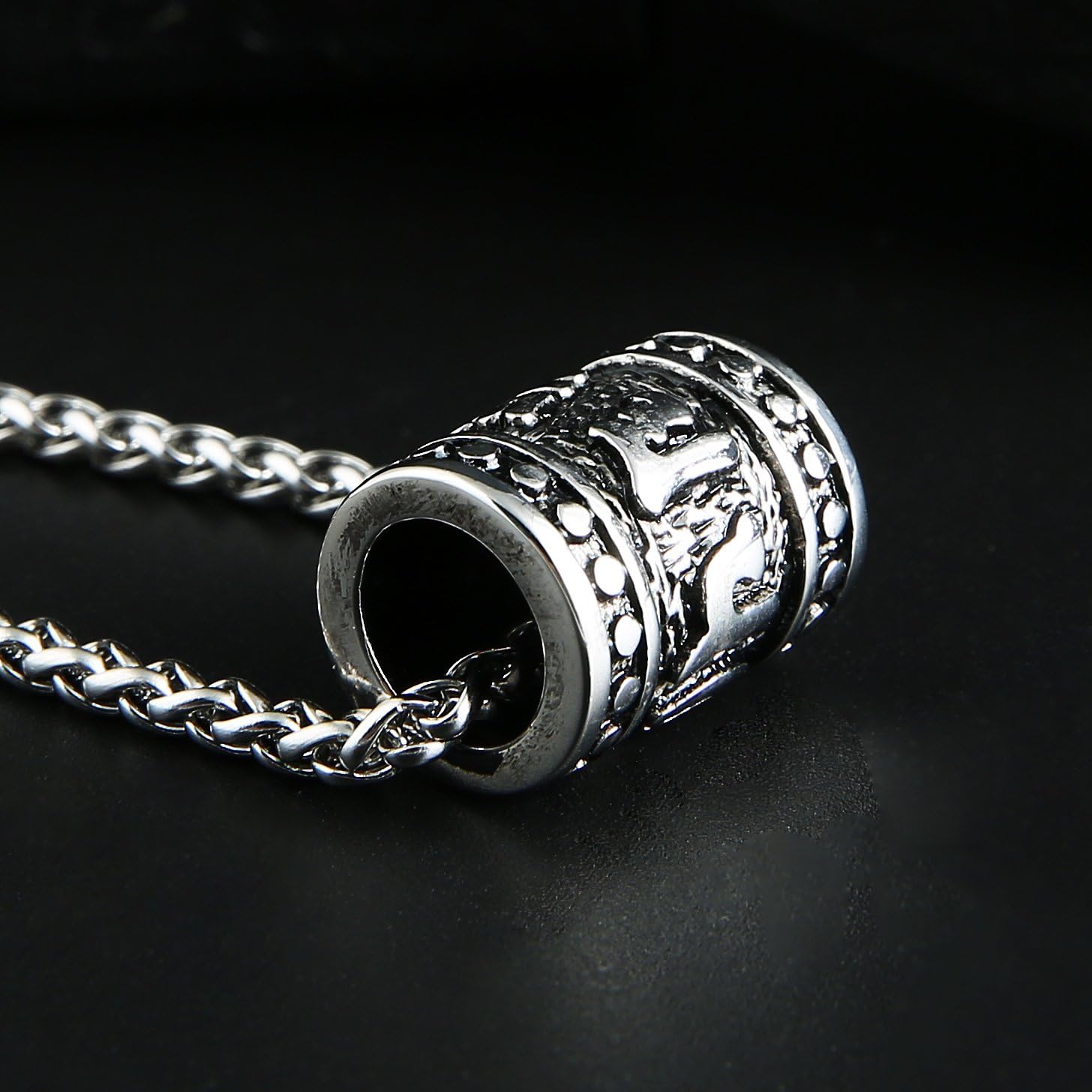 HZMAN Tibetan Zen Buddhist Meditation Yoga Bohemian Stainless Steel Jewelry Pendant Necklace - Image 2