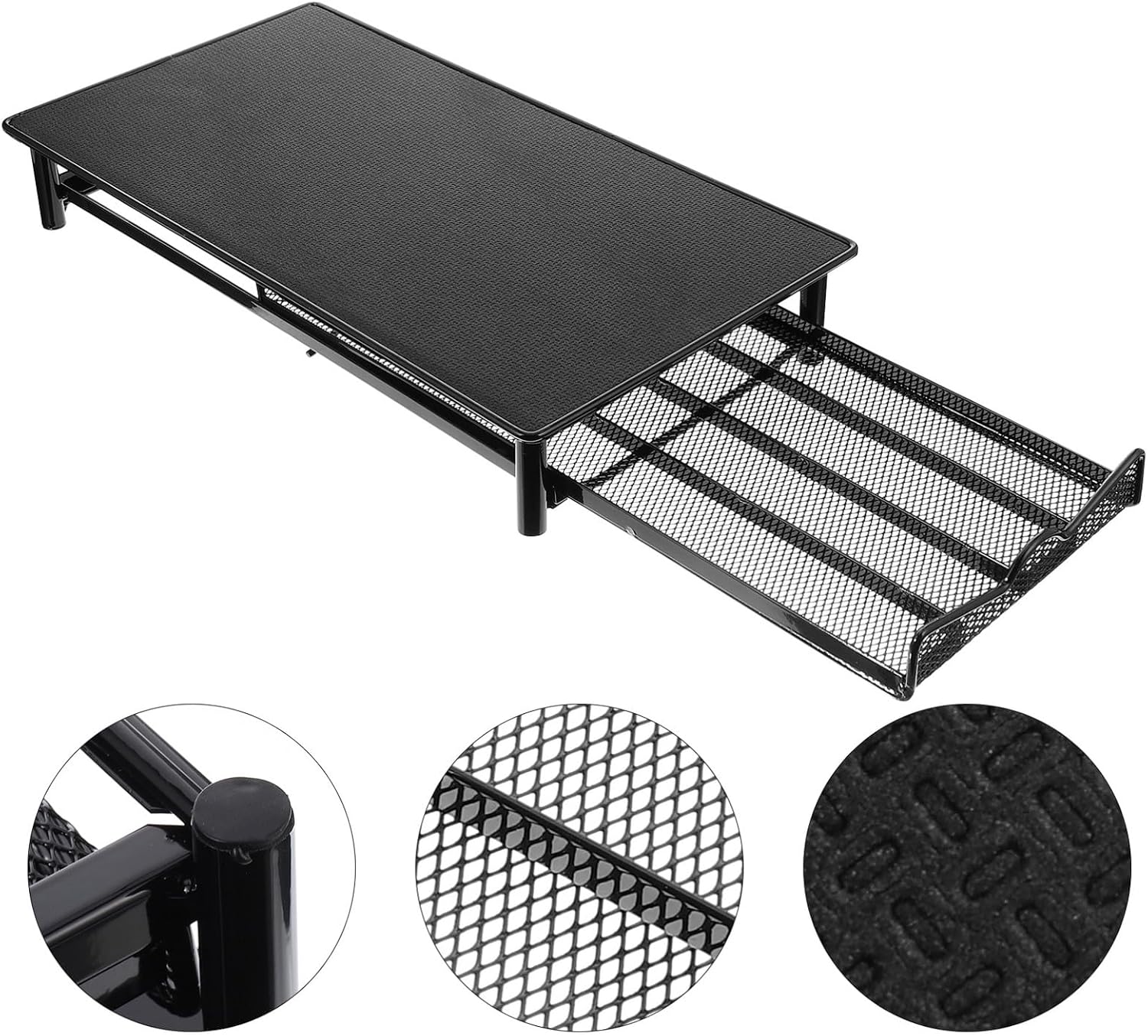Metal Coffee Capsule Storage Drawer for 40 Capsules, Black Iron