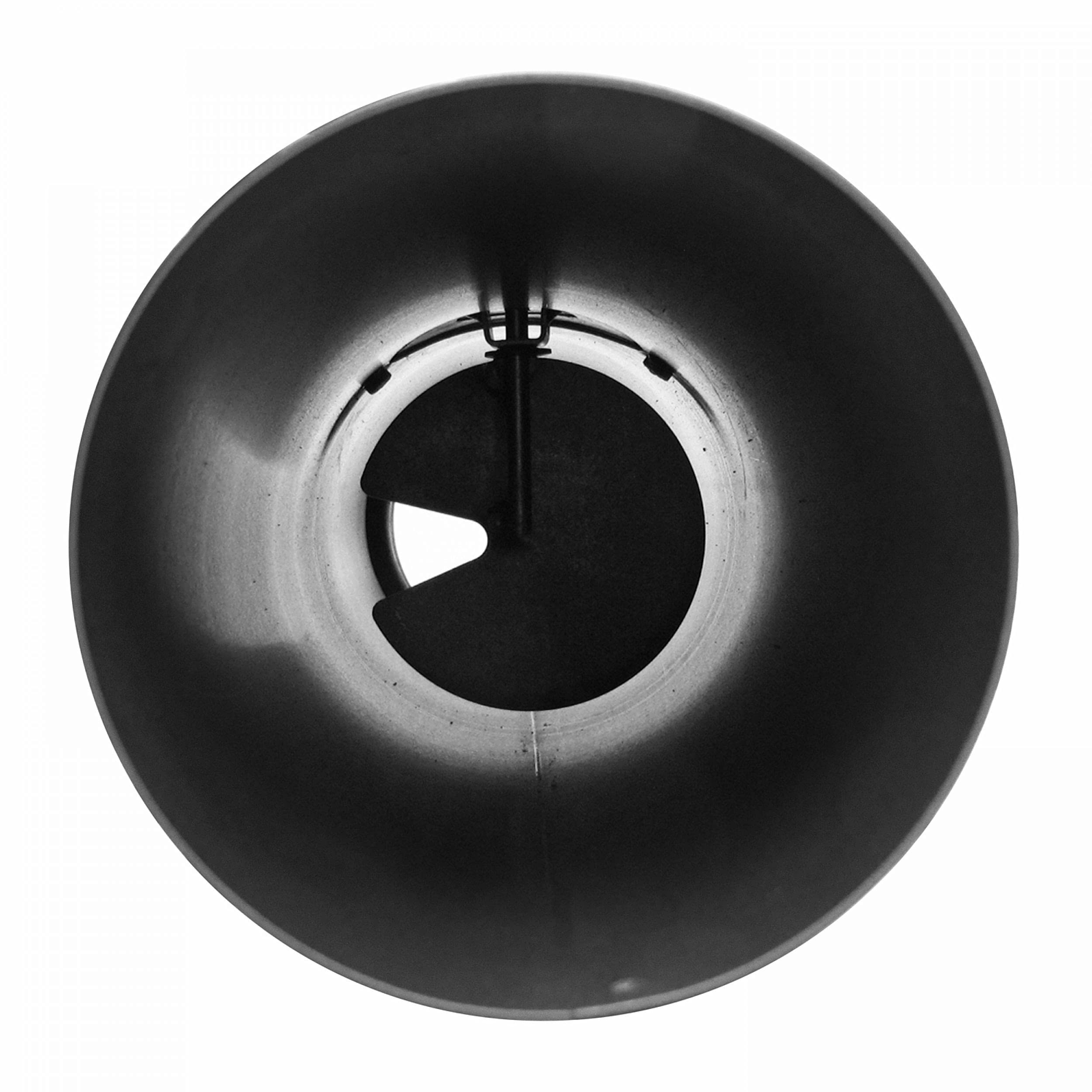raik Rauchrohr/Ofenrohr mit Zugregulierung, Tür und Kondensatring 150 mm Durchmesser 500 mm Länge 2 mm Stärke Stahlblech Schwarz SH103-150-sw