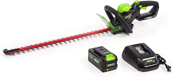 Review Greenworks 40V 24″ Cordless Hedge Trimmer, 3.0Ah Battery and Charger Included Review Greenworks 40V 24″ Cordless Hedge Trimmer, 3.0Ah Battery and Charger Included