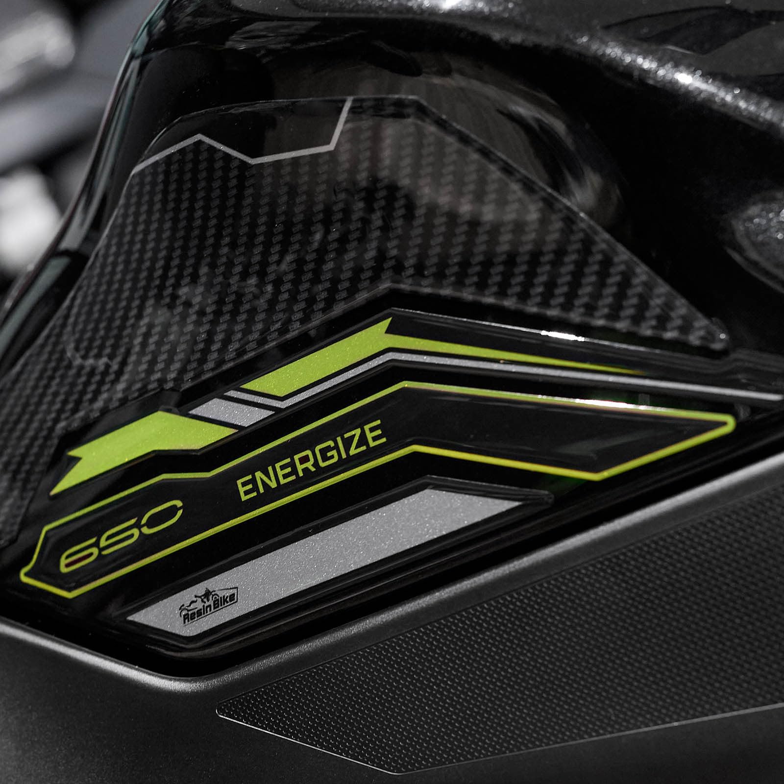 Adesivi 3D compatibili con Kawasaki Versys 650 2022-2026 Protezione Cupolino Verde
