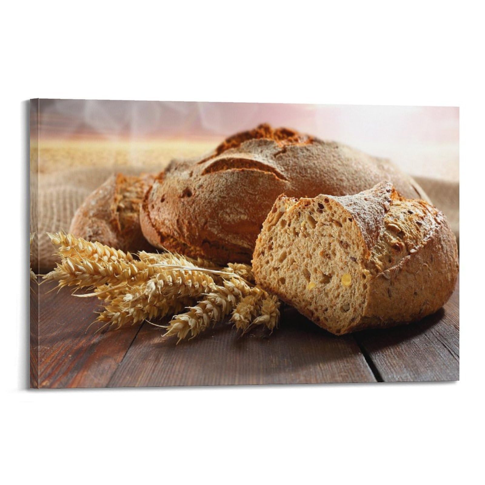 XKUGA Food Art Poster Wholemeal Bread Modern Decorative Canvas Prints - Ideal Wall Art for Family, Man Cave, Game Room, Boys & Girls Bedroom 20x30inch(50x75cm)