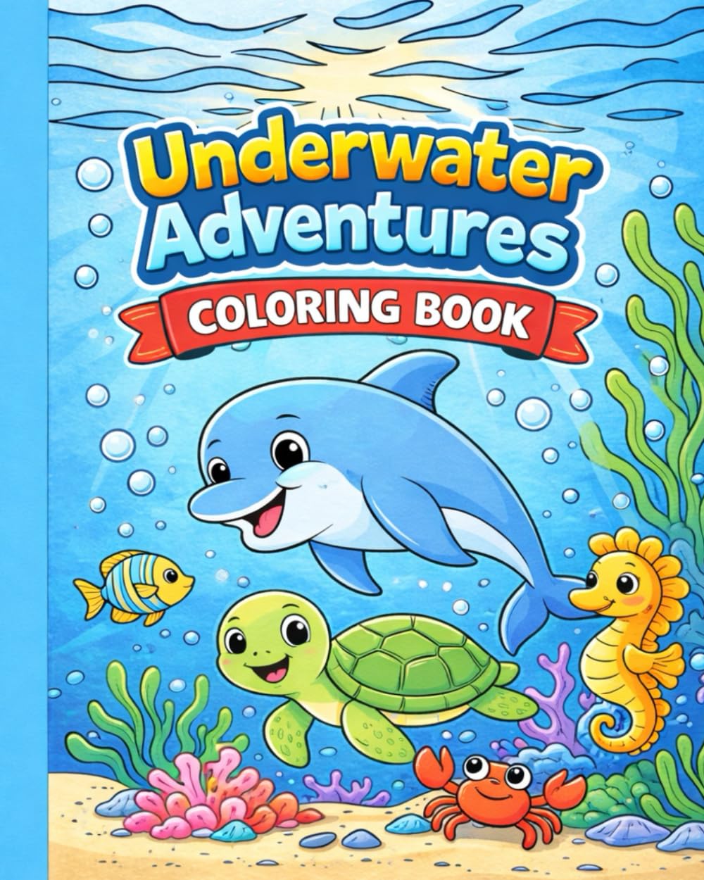 Underwater Adventures Coloring Book: Fun and Easy Ocean Coloring Pages
