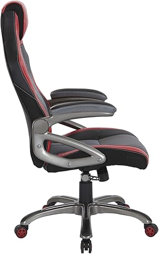 Miniatura 4 de OSP Home Furnishings Silla de oficina ajustable para coche de carreras