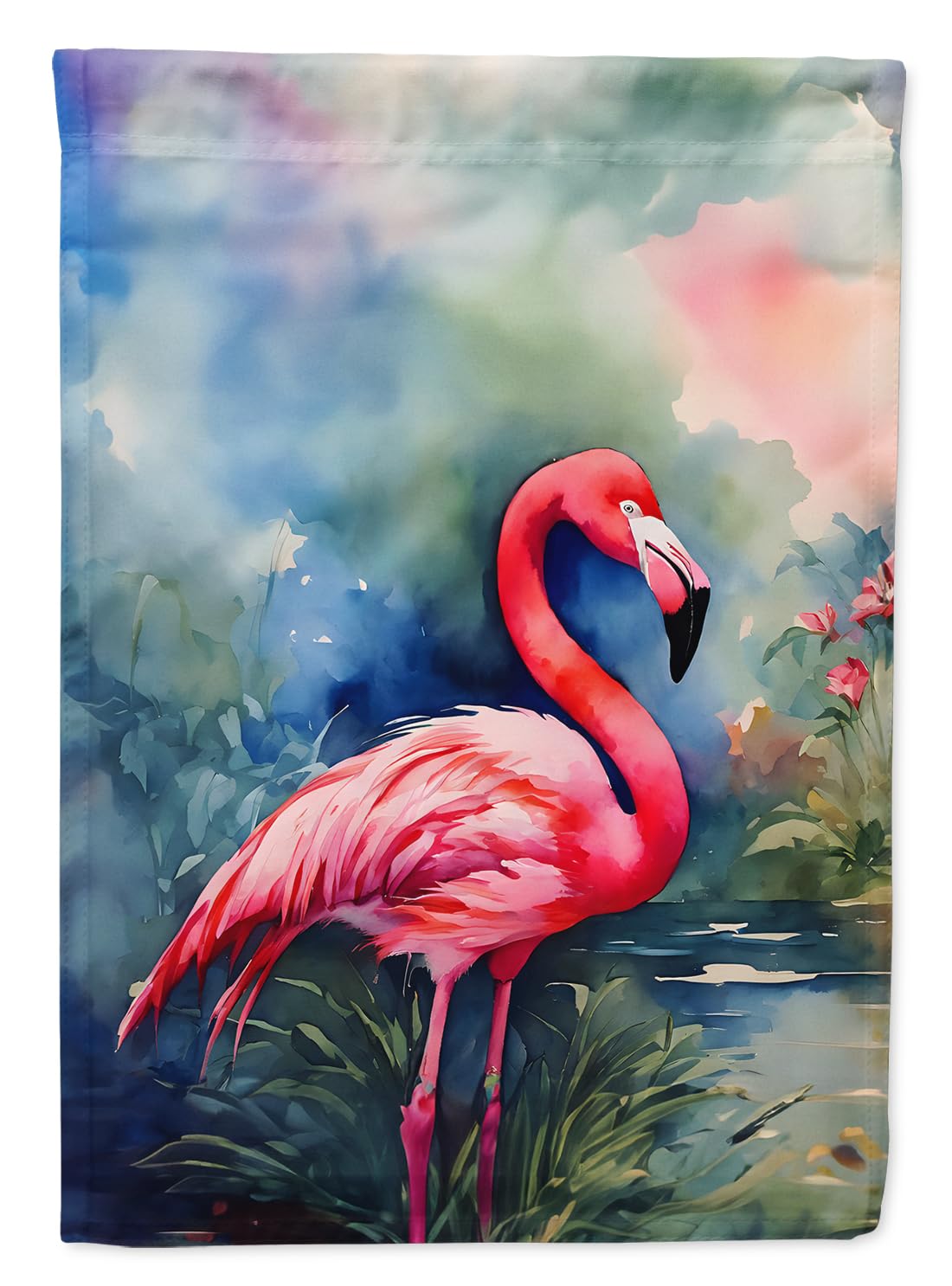 Caroline's Treasures Flamingo Garden Flag Mailbox Flag Decorative Yard Flag Banner Outside Patio Artwork Yard Flower Beds, Garden Size, Multicolor