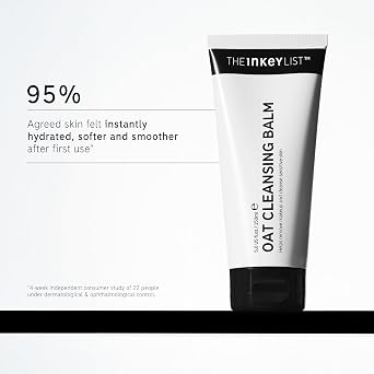 The INKEY List Oat Cleansing Balm - Makeup & SPF Remover, 5% Oat Kernel Oil for Hydration & Skin Barrier Support, Gentle Cleanser for Sensitive Skin